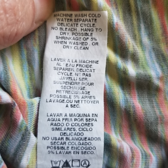 Karen Kane Multi-Colored Scoop Neck Blouse Size Large - Picture 11 of 11